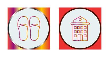 Slippers and Hotel Icon vector