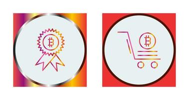 Reward and Pushcart Icon vector