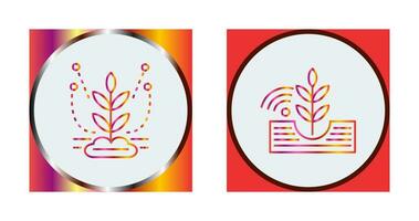 Irrigation System and Planting Icon vector