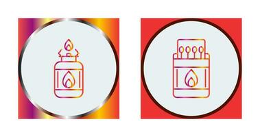 Camping Gas and Matches Icon vector