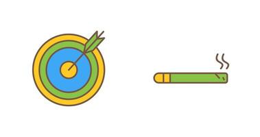 darts game and cigar Icon vector