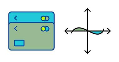 multiple cards and graph  Icon vector