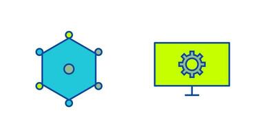 nodes and network setting  Icon vector