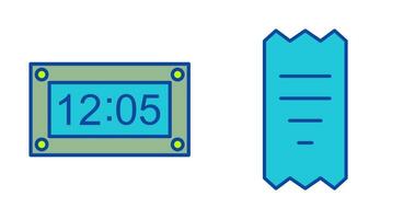 timer and receipt Icon vector