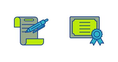 Contract and Certificate Icon vector