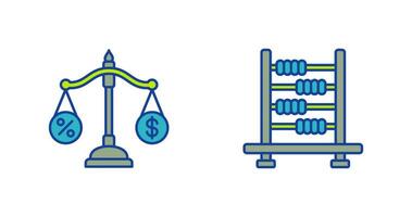 Scale and Abacus Icon vector