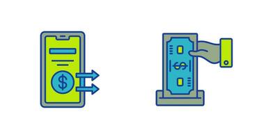 Deposit and Transfer Icon vector