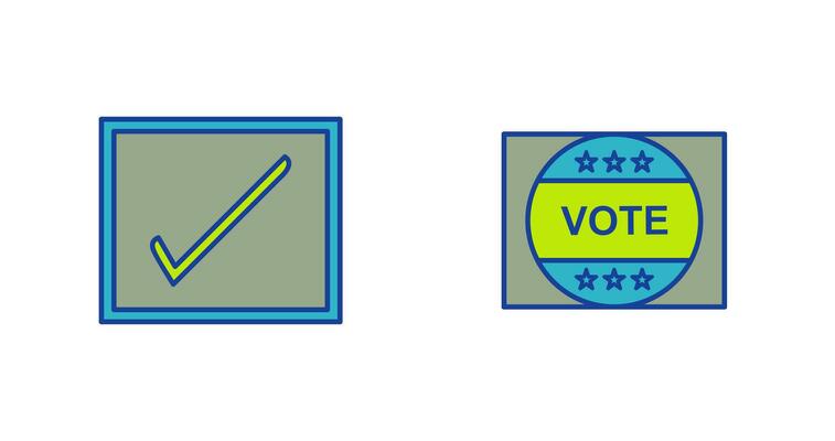 Checkbox and Vote Sticker Icon