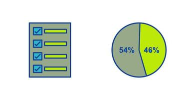 Filling Ballot Paper and diagram Icon vector