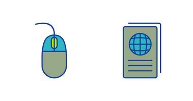 Mouse and Global Report Icon vector