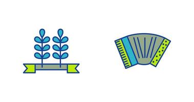 Accordion a d Wheat Icon vector