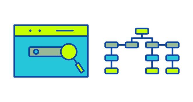 SEO And Seo structure Icon vector