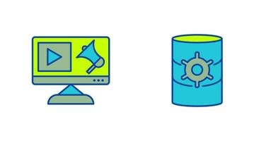 Digital Marketing and Database Management Icon vector