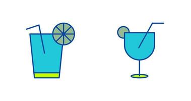 lemon juice and drinks Icon vector