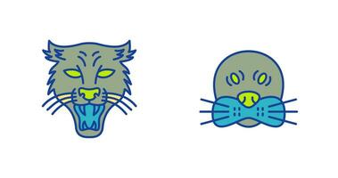 Puma and seal Icon vector