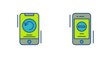 Restart and Remove Icon vector