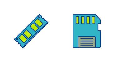 Ram and Memory Card Icon vector