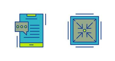 Chat and Minimize Icon vector