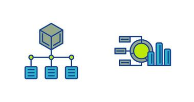 Pie Chart and distribution Icon vector