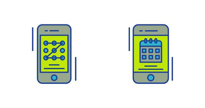 modelo código y calendario icono vector