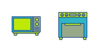 microondas y horno icono vector