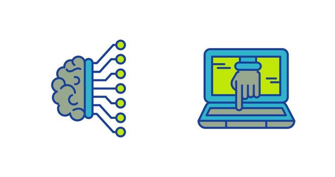 Machine Learning and Hacking Icon vector