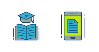 Graduation and Phone Icon vector