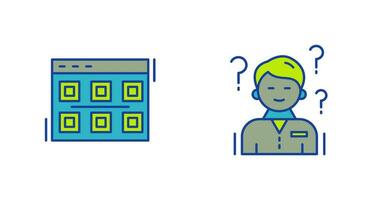 Layout and Confuse Icon vector