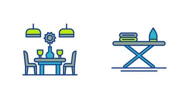 Iron Board and Table Icon vector