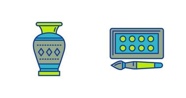 Vase and Water Colors Icon vector