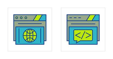 Browser and Message Icon vector
