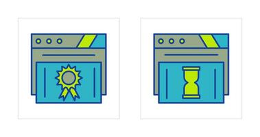 Award and Waiting Icon vector