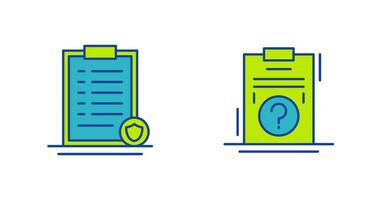 List Protection and Question Icon vector