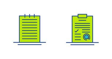 Notes and AT Sign Icon vector