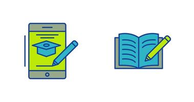 Online Course and Write Icon vector