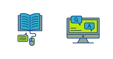 Online Learning and Faq Icon vector