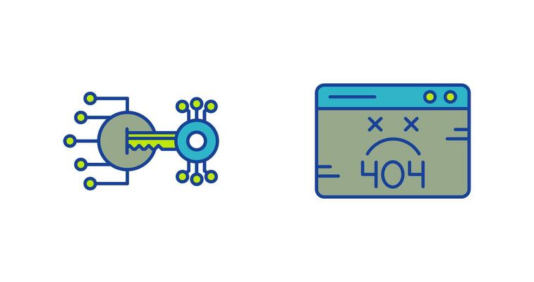 Encryption and 404 Error Icon