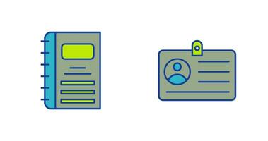 Notebook and CardSnack and Money Icon vector