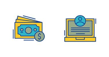 Money and CV Icon vector