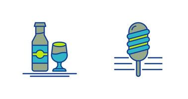 Soft Drink and Popsicle Icon vector