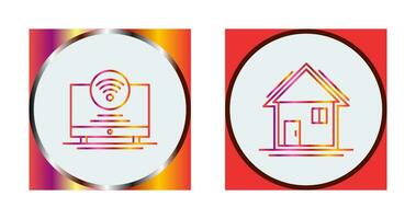 Led and Home Icon vector