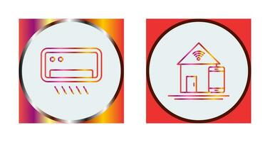 Air Conditioner and Home Automation Icon vector