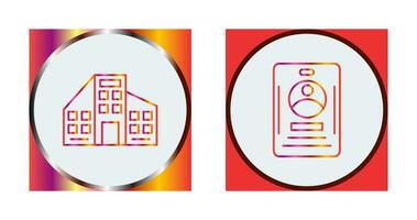 Office Desk and Office Cardv vector
