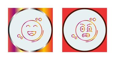 Happiness and Grimacing Icon vector