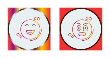 Happiness and Grimacing Icon vector