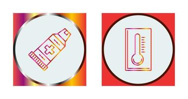 Paste and Thermometer Icon vector