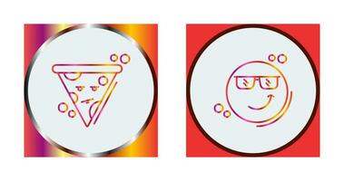 Pizza and Cool Icon vector