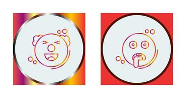 Clown and Drooling Icon vector