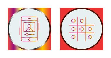 log and Tic Tac Toe Icon vector