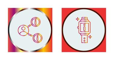 share and smartwatch Icon vector